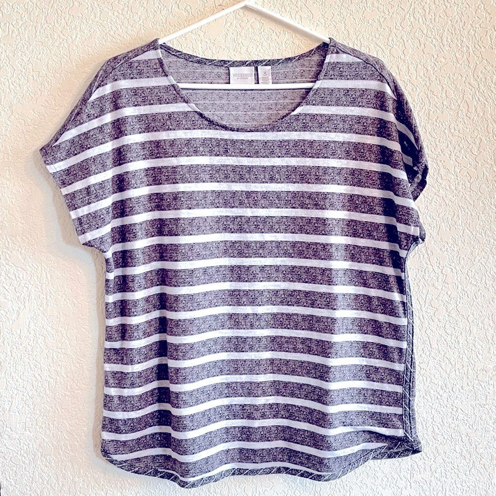 🍂Weekends by Chico’s Striped Tee/Top